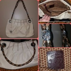 BRIGHTON Creamy Beige Leather Bag- NWOT